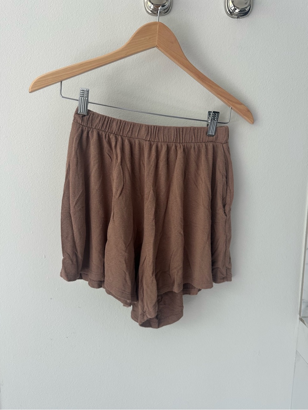 Papermoon Brown Casual Knit Shorts